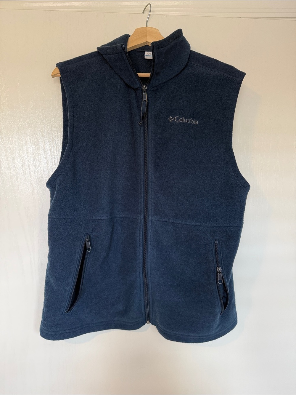 Columbia Women’s Navy Fleece Vest with Zip Pockets